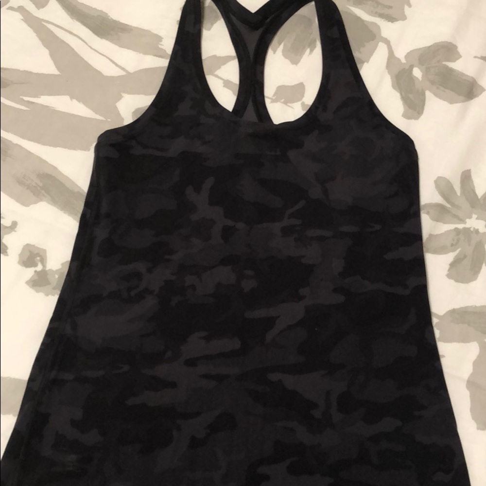 Lulu Camo racer back fitted tank